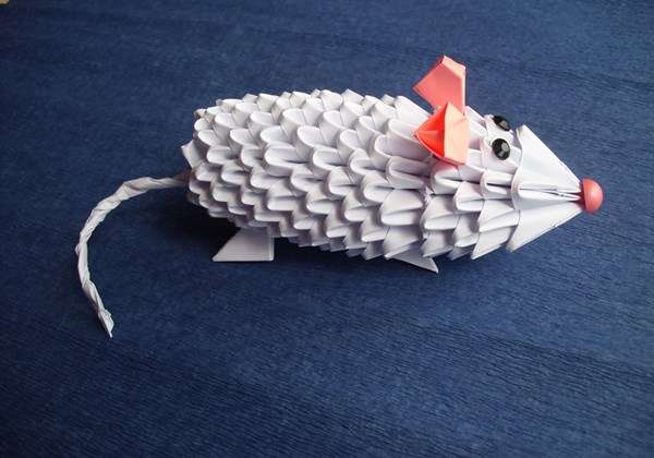 модульное оригами мышь